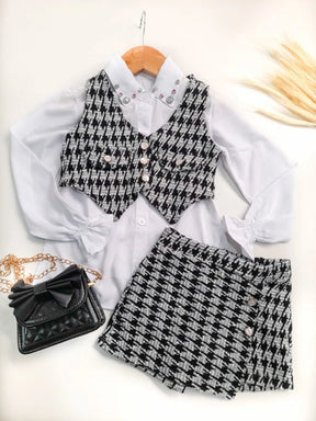 Conjunto 2 Peças Short Saia e Colete